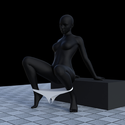 Picture shows an 3D Briefs dForce object thats used to create a slipped clothes position