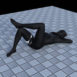 Picture showing the use of an XP object to simulate Briefs slipped down one leg